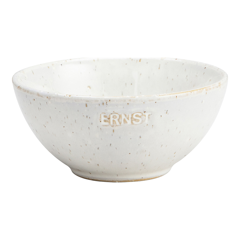 Bol ERNST, d14 h7 cm, ceramica, alb natur