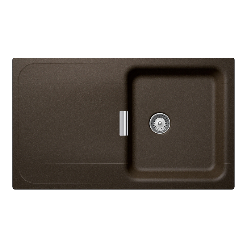 Chiuveta bucatarie Schock Wembley D-100 Cristadur Bronze 860 x 510 mm, granit, reversibila, montare pe blat, maro bronz