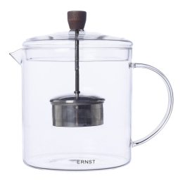 Ceainic 1.5L ERNST, d13.5 h18 cm, sticla, transparent