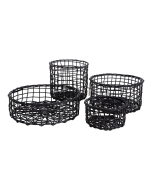 Set 4 cosuri ERNST, 14x7.5/16x15/20x10/25x7, lemn mango, negru