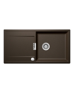 Chiuveta bucatarie Schock Mono D-100L Cristadur Bronze 1000 x 510 mm cu sifon automat, granit, reversibila, montare pe blat, maro bronz